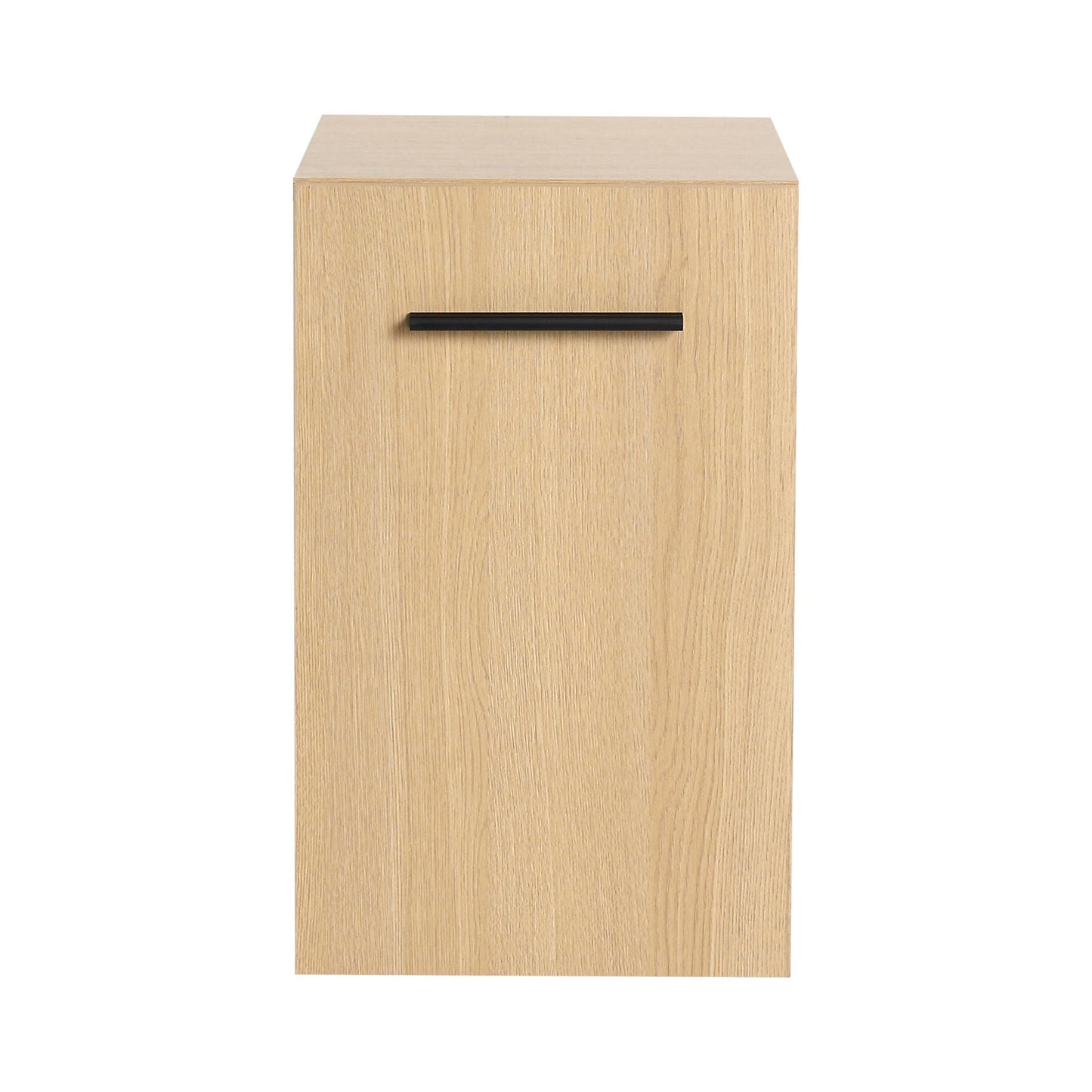 Floating Bathroom Vanity Single Door Base Cabinet, Wall Mounted Storage - Light Oak