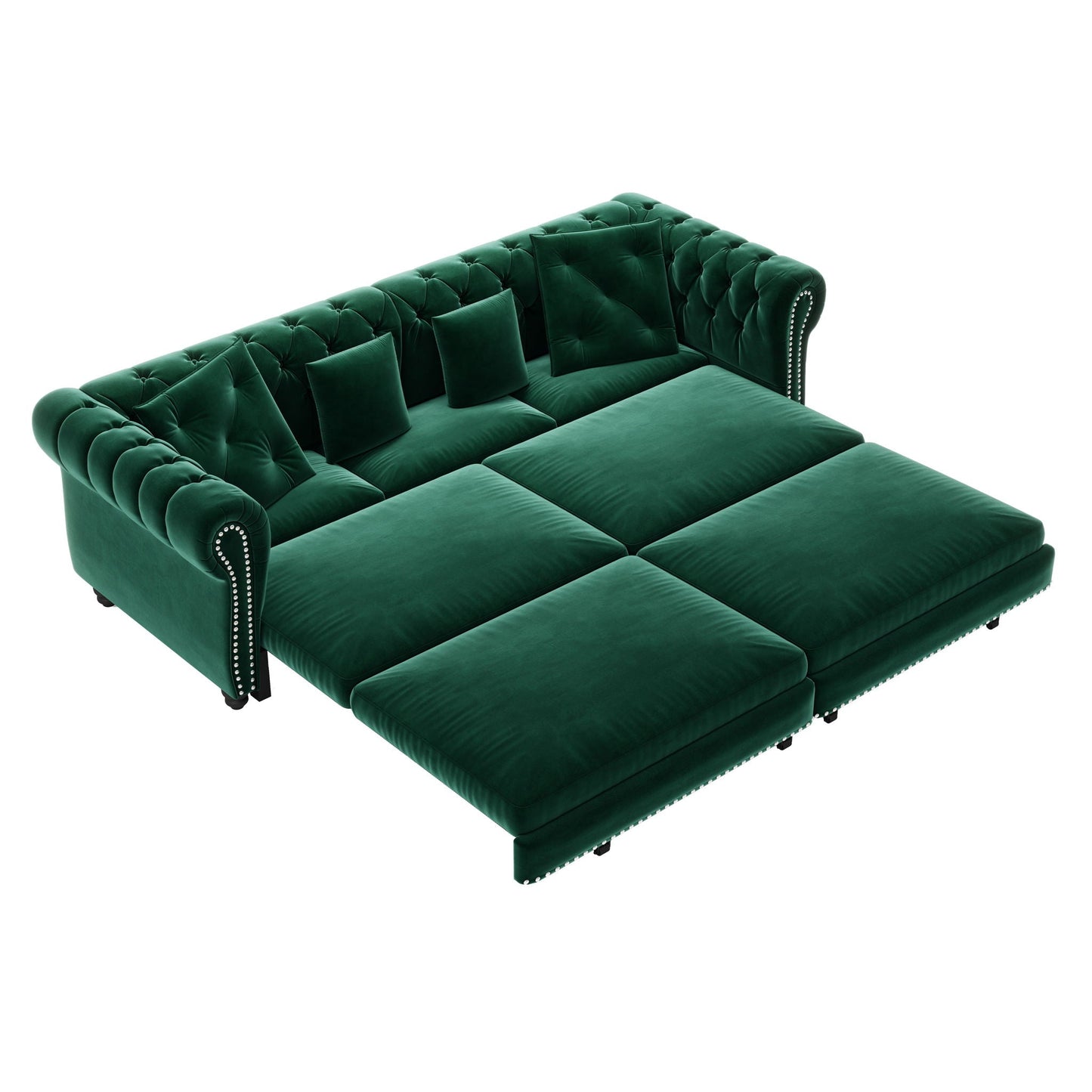3 In 1 Pull Out Convertible Sleeper Sofa Bed, King Size, Chaise Lounge