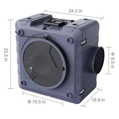 Air Scrubber with 3-Stage Filtration, Stackable Negative Air Machine 800 CFM