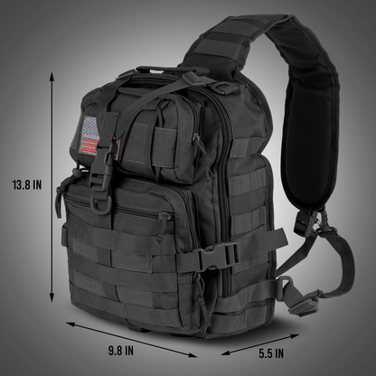 XGear Tactical 14L Range Sling Bag Backpack with Adjustable Strap