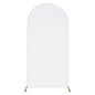 Arch Backdrop Stand Cover 3.28x6.56FT White Spandex Fitted Wedding Arch Cover Elastic Double-Sided Background Covering for Birthday Party Ceremony Dec