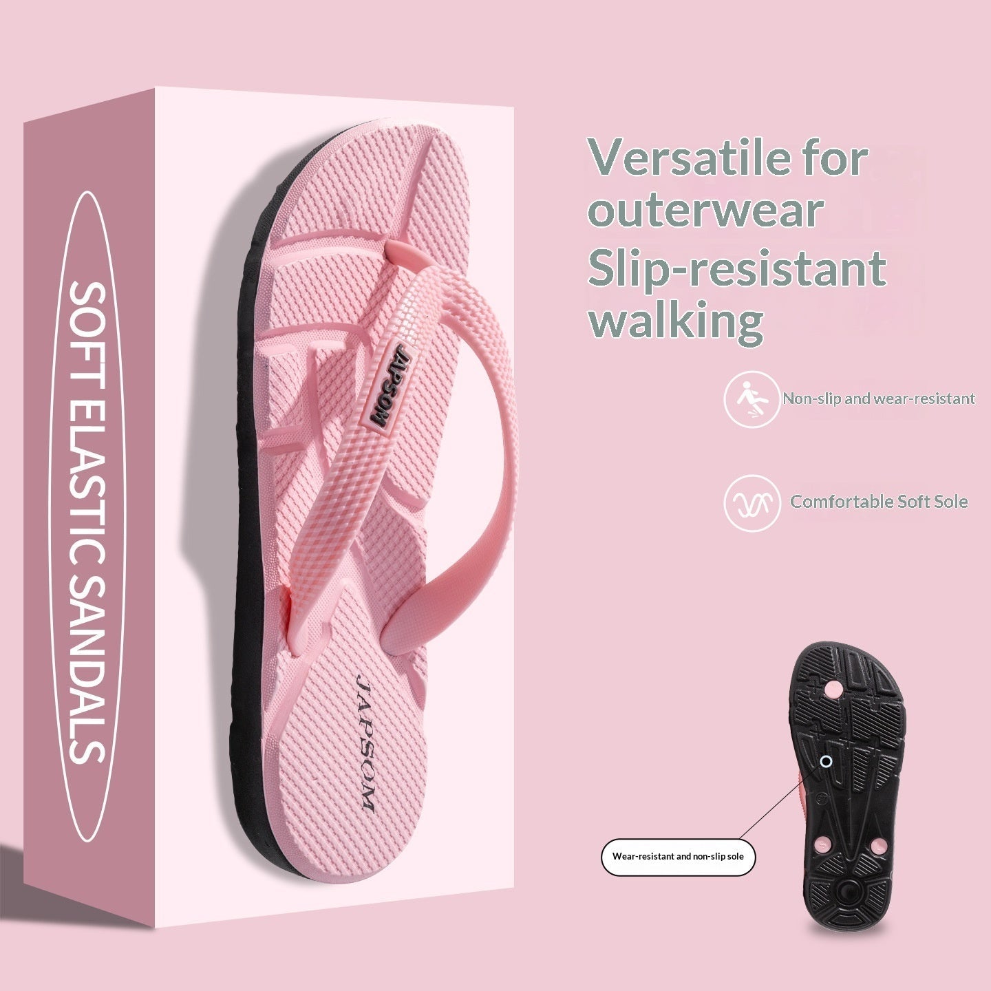 Womens Outdoor EVA Flip-flops Non-slip Couples Style
