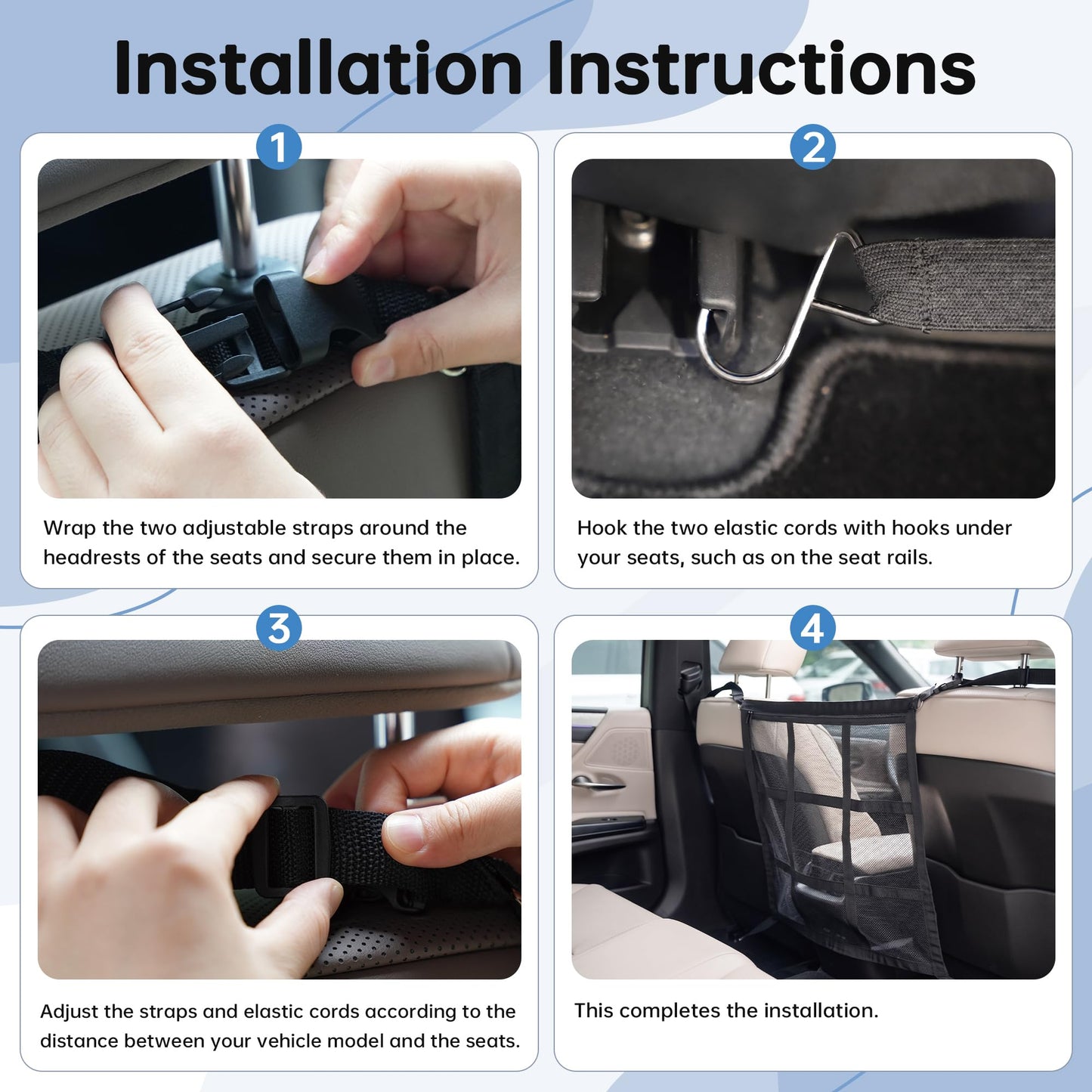 Dog Car Barrier For Sedans SUVs Trucks, Double-Layer Mesh, Easy Install