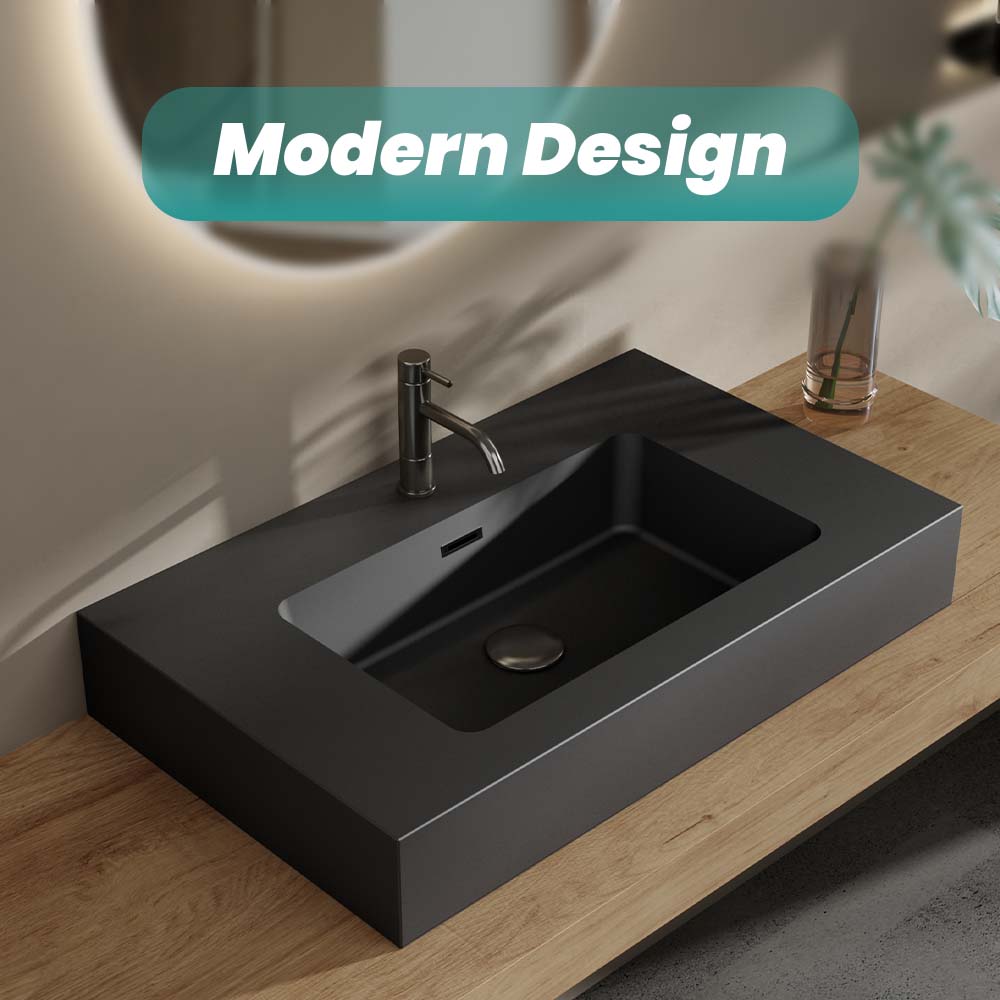 BB02-30-109 Integrated Engineered Solid Surface Basin Matt