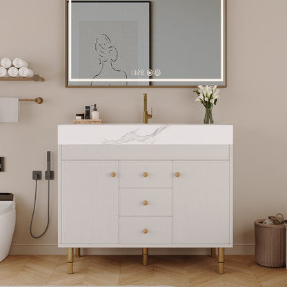 36 in Modern Free-standing Bathroom Vanity with Ceramic Sink & Ample Storage