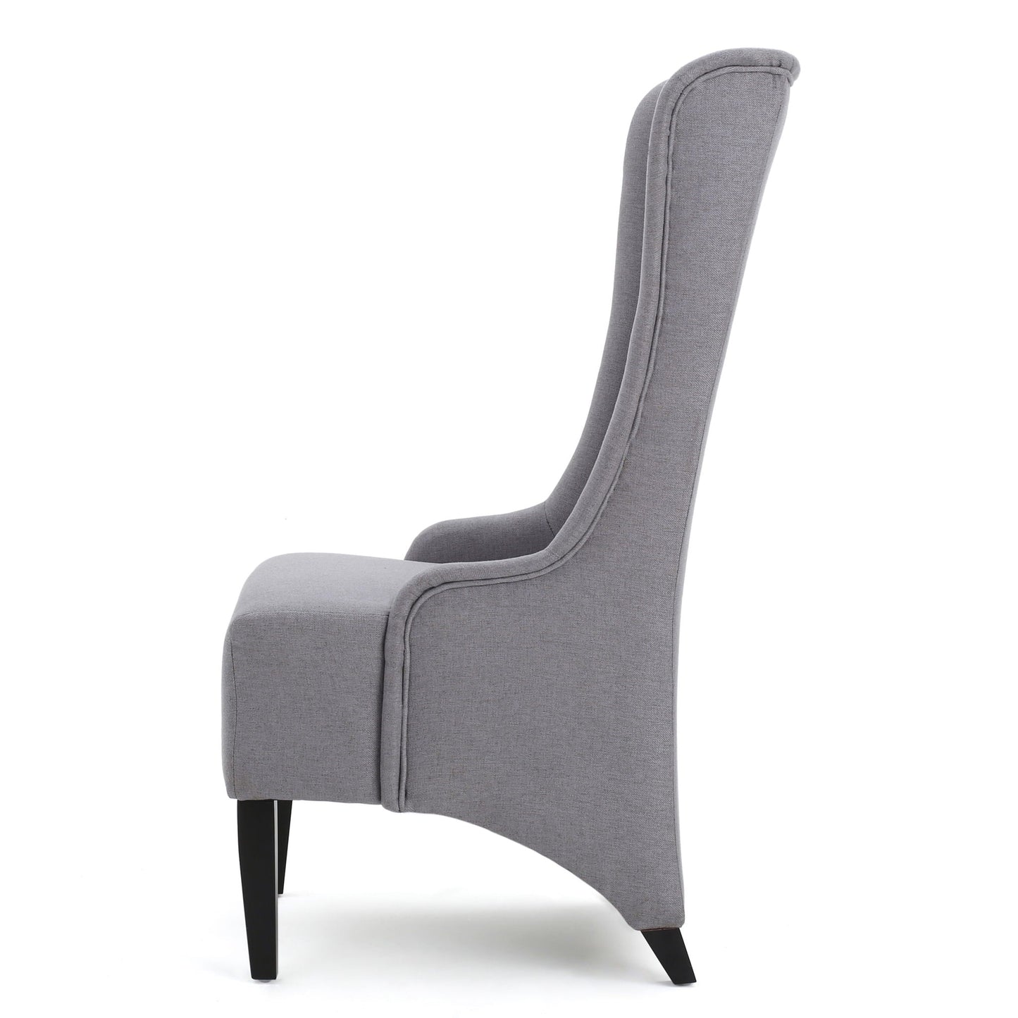 Alight Upholstered Dining Chair With High Back And Birch Wood Legs