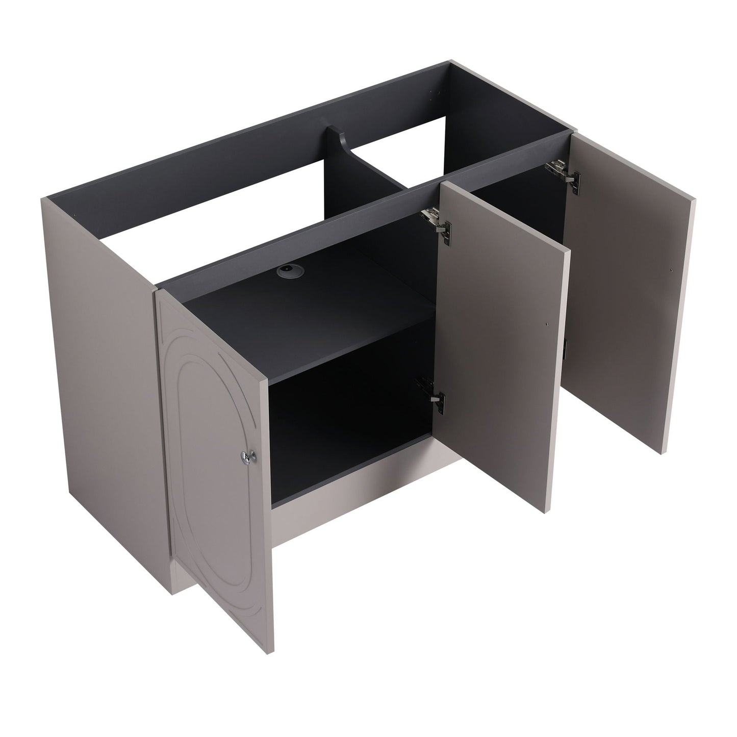 Contemporary Freestanding Bathroom Vanity With Resin Sink & Soft-Close Cabinet Doors