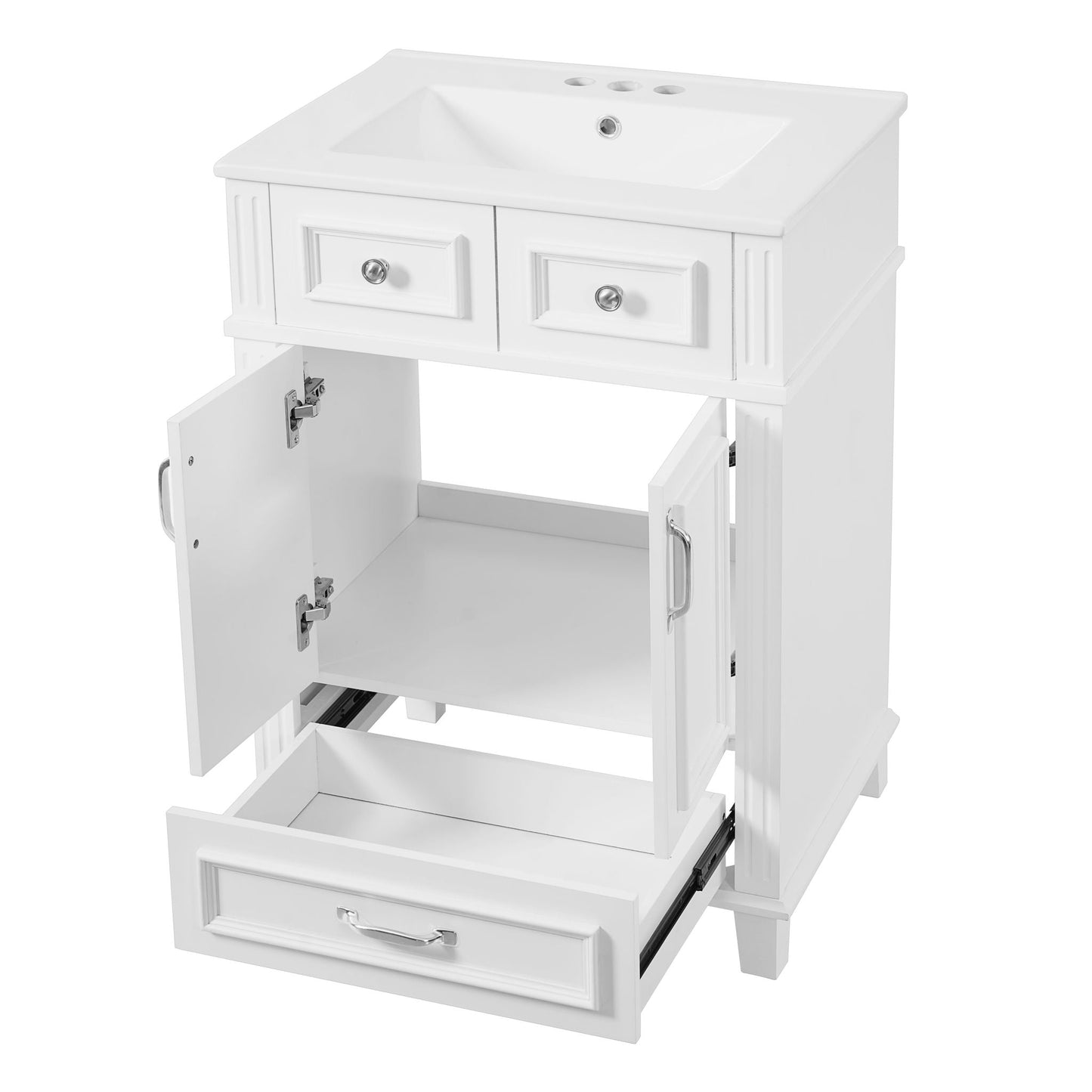 Bathroom Vanity With Sink And Storage Cabinet