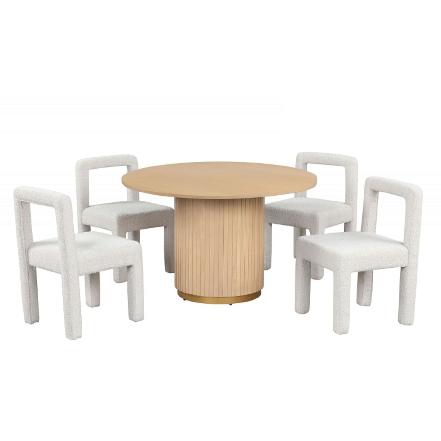 Dining Chairs With Square Open Back (Set of 2)