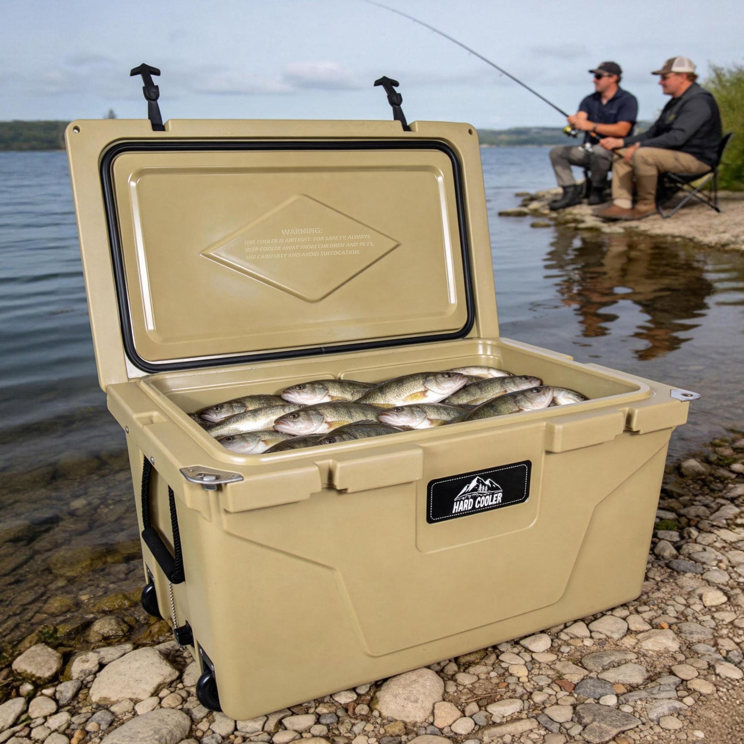 110 Quart Khaki Rotomolded Insulated Ice Chest