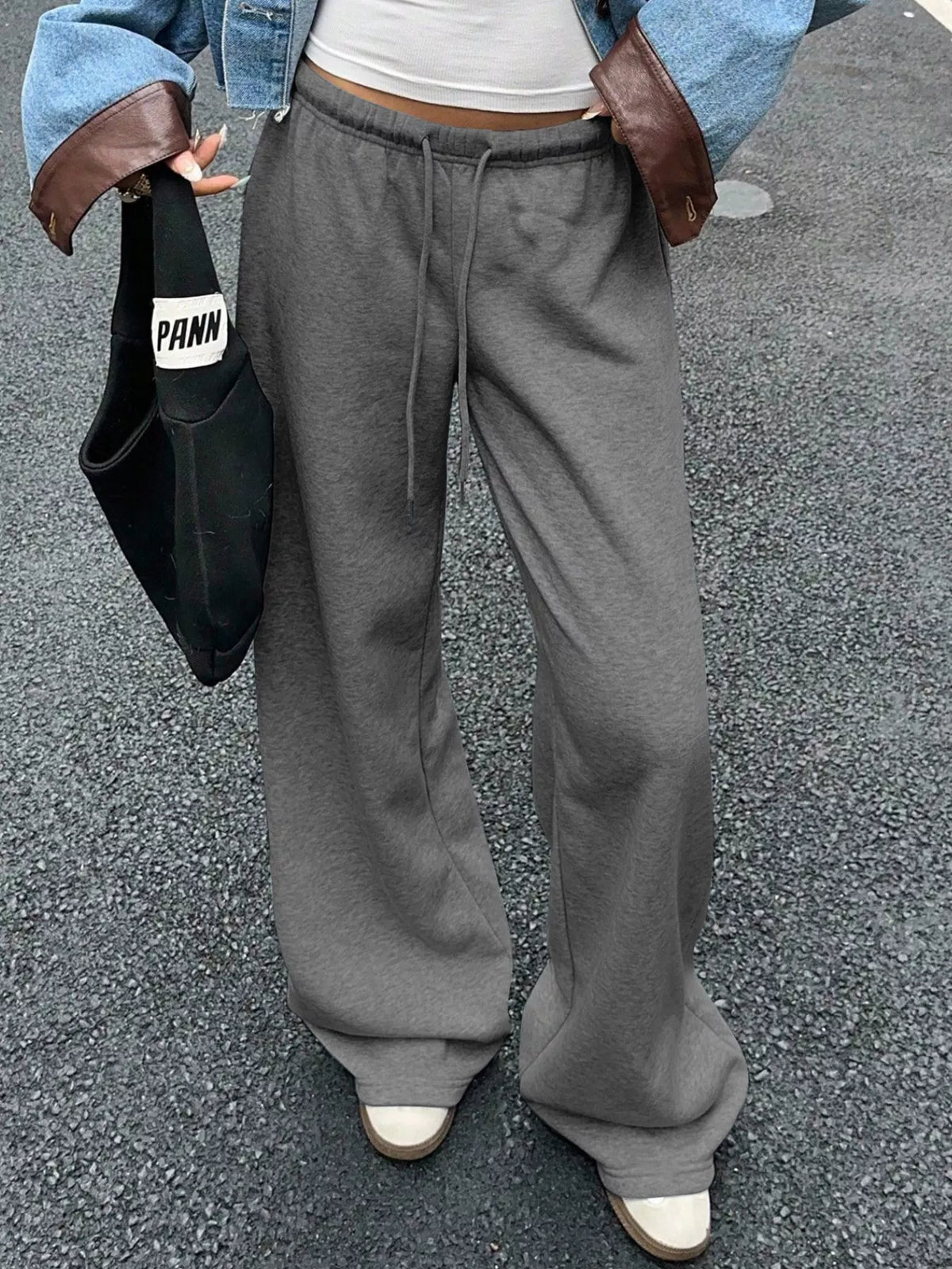 Wide Leg Drawstring Sweatpants