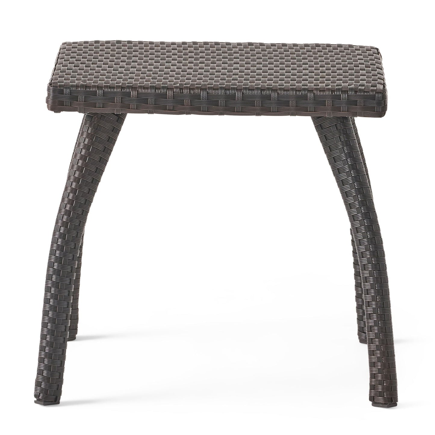 Luminant Outdoor Side Table With Iron Frame - Brown