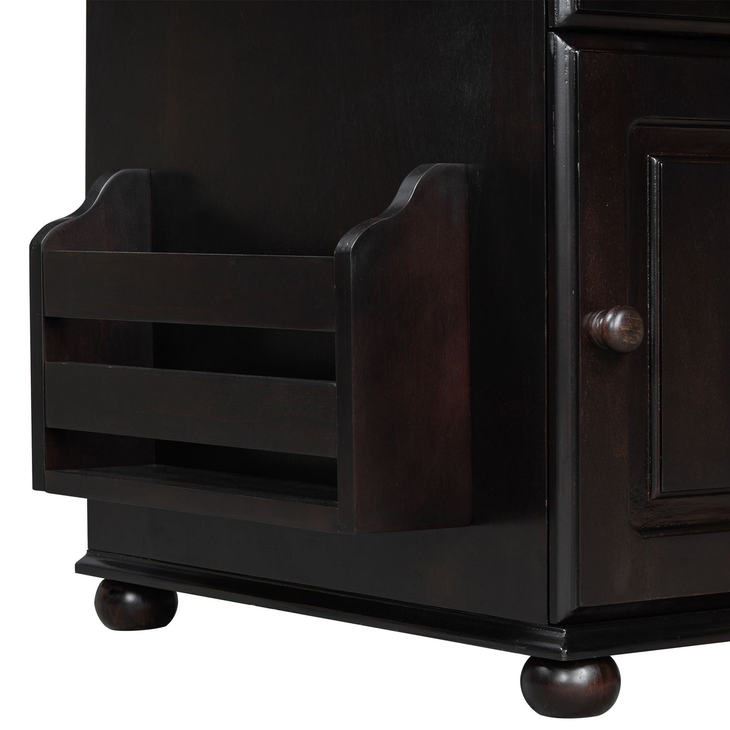 Vintage Flip Top Side Table With USB Ports