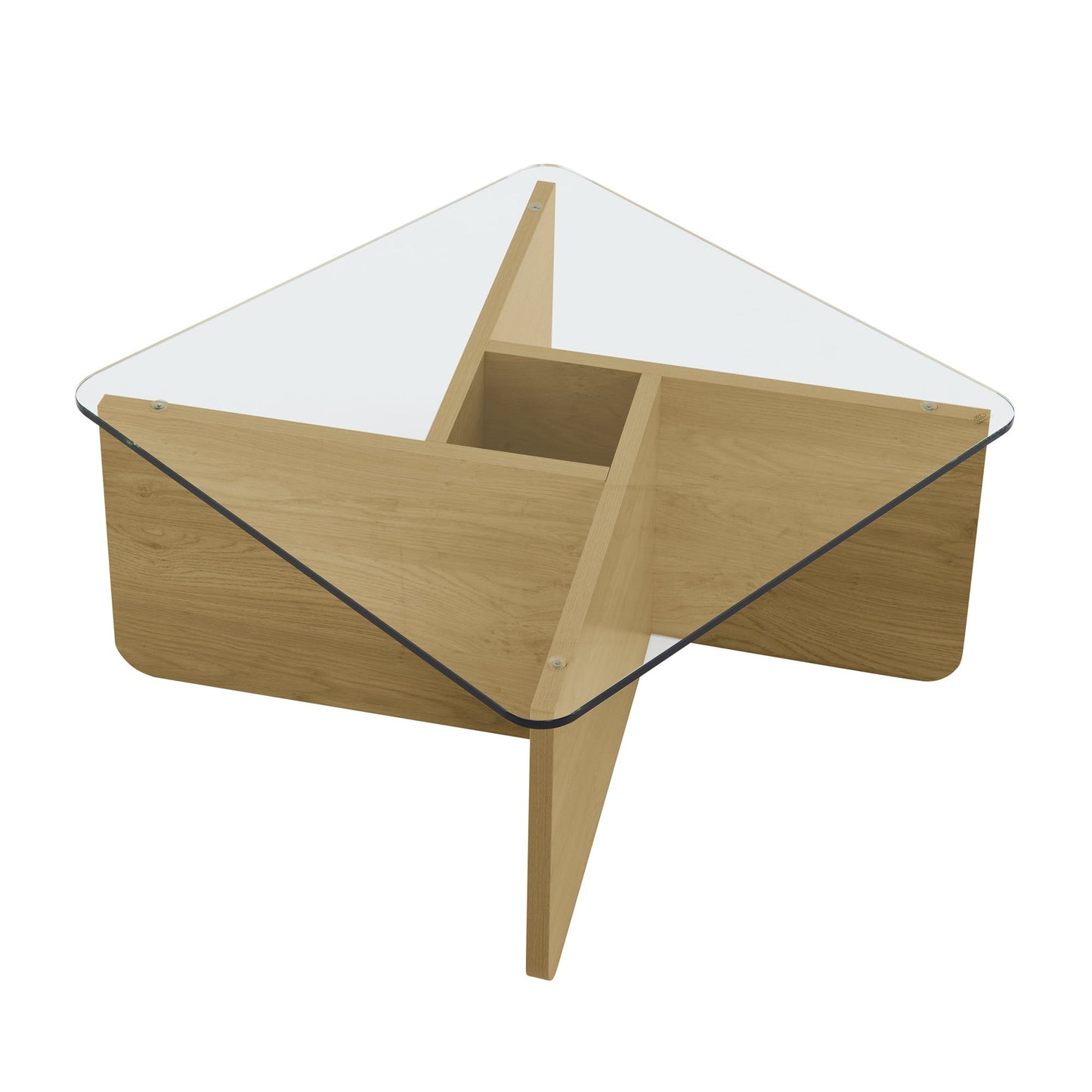 Mid-Century Modern 31.5 Inch Glass Coffee Table