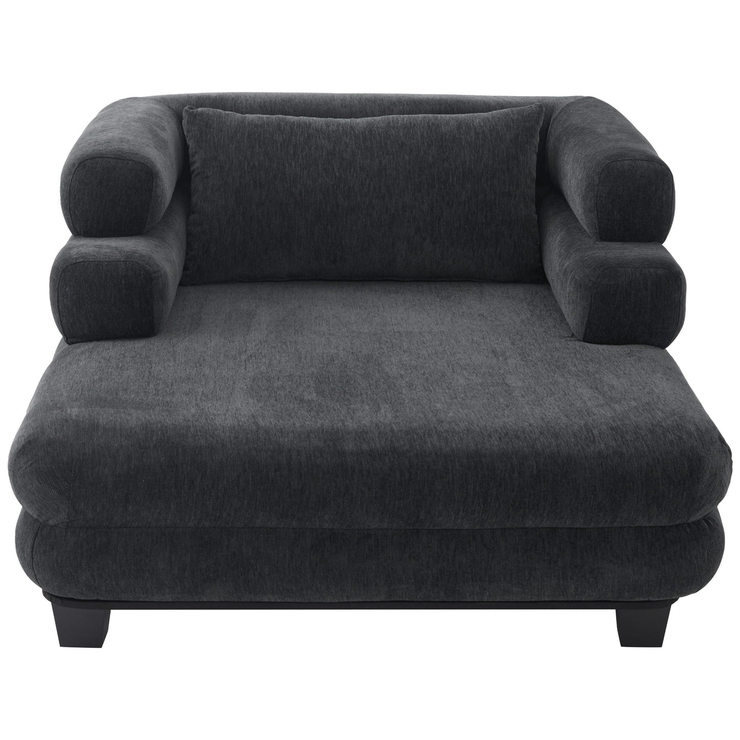 Oversized Chaise Lounge Sofa Bed with Deep Seat and Layered Armrests