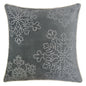 Gray Velvet Holiday Throw Pillow 20x20