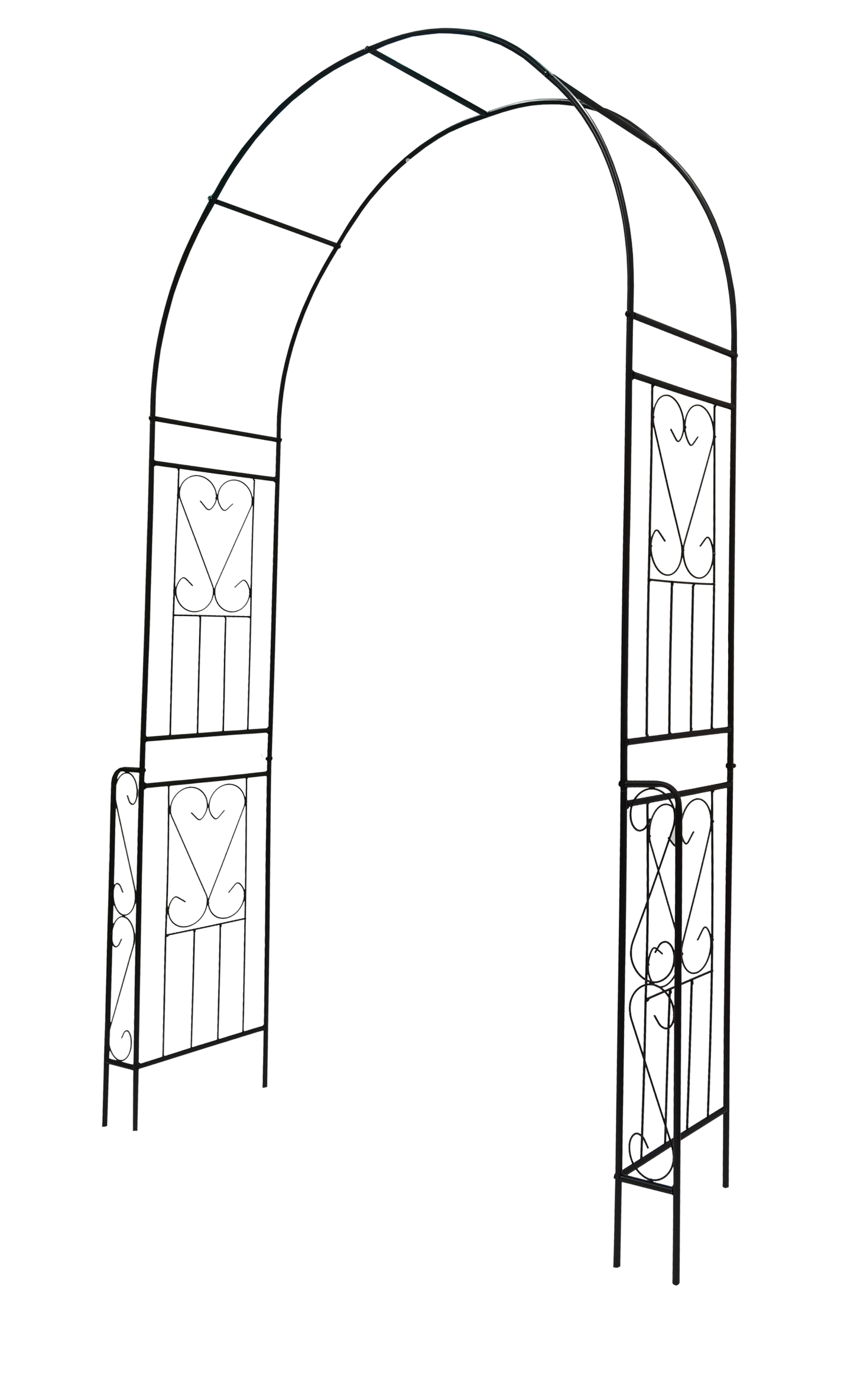 Metal Garden Arch W55'' x H94.5'' - Cream White Outdoor Arbor