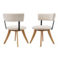 Upholstered Dining Chairs with Curved Back