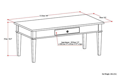 Carlton - Coffee Table - Dark Tobacco Brown
