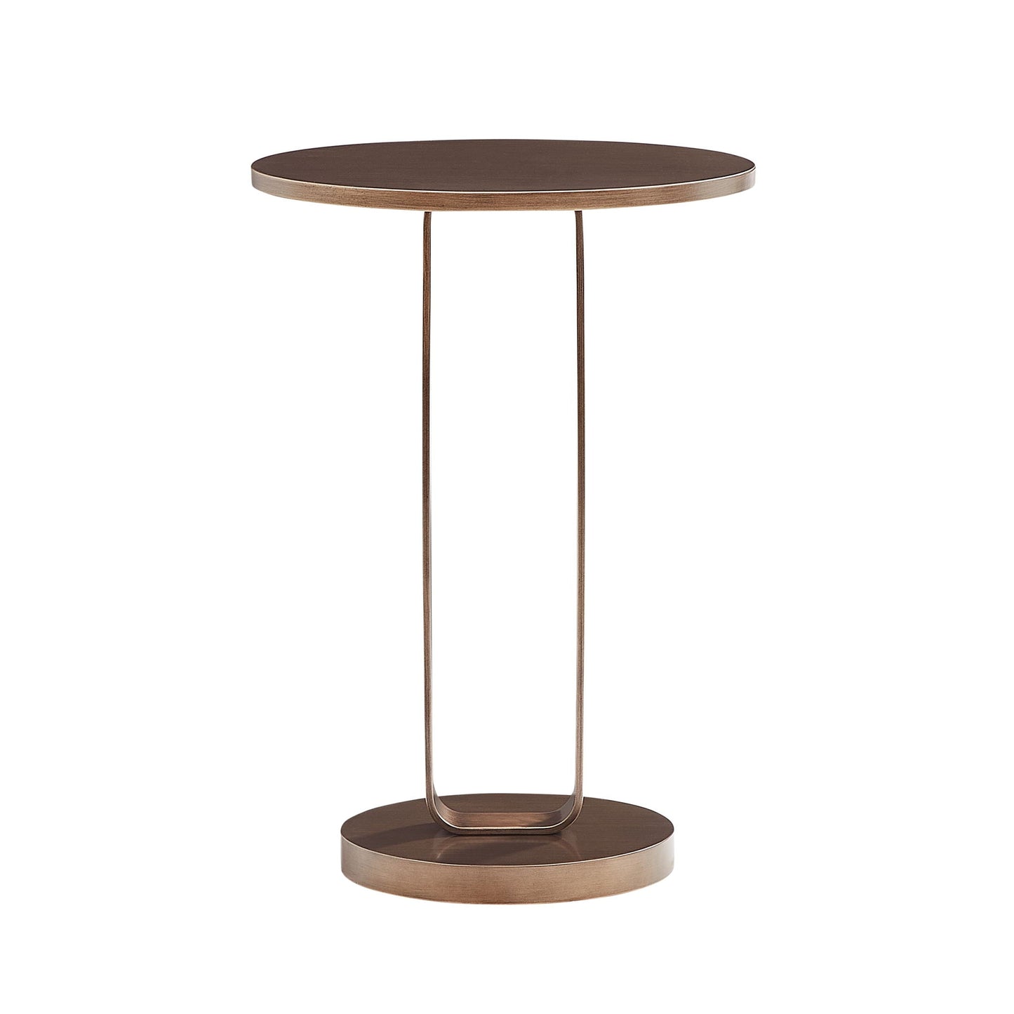 Tareel - Round Accent Table With Open Oval Pedestal - Antique Bronze
