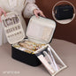 Makeup bag with compartments, makeup bag organizer, 6 large divisions portable large capacity high-end makeup bag, travel makeup brush cosmetic storage bag