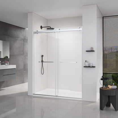 Double Sliding Frameless Soft-Close Shower Door