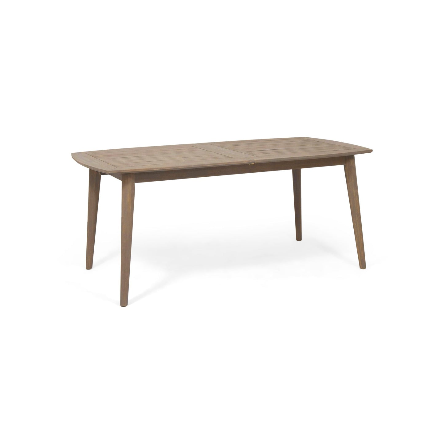 Placidity Outdoor Expandable Dining Table with Slatted Tabletop and Tapered Legs