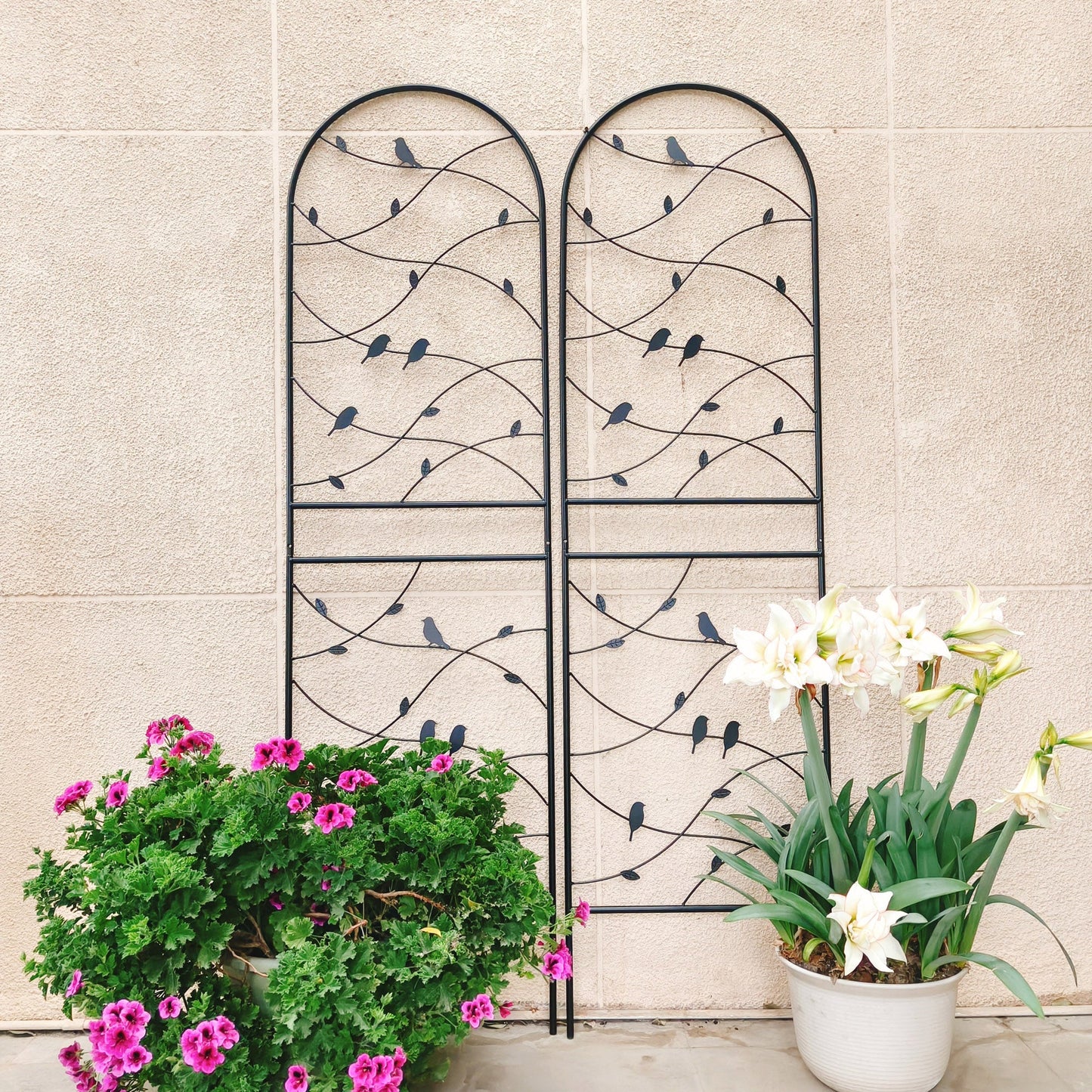 2 Pack Metal Garden Trellis 71" x 19.7" Rustproof Outdoor Plant Support