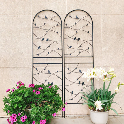 2 Pack Metal Garden Trellis 71" x 19.7" Rustproof Outdoor Plant Support