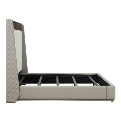 Jamonica - Eastern King Bed - Beige & Dark Brown