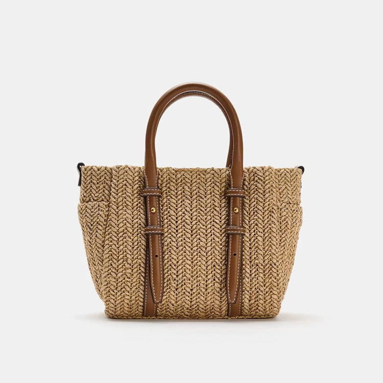 Straw Woven Hand-held Shoulder Crossbody Bag