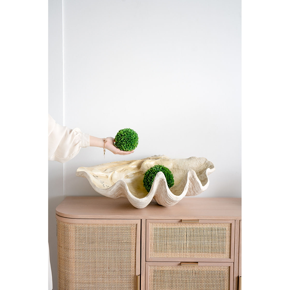 Large Clam Shell Accent 25.3x16.5x8.5"