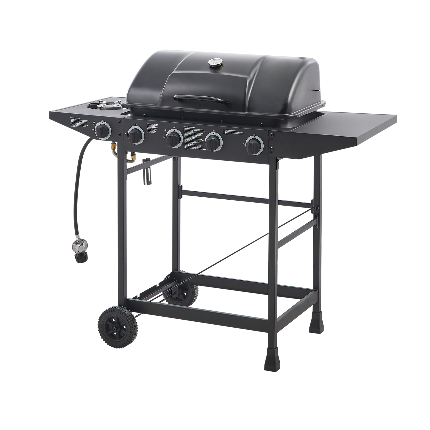 4 Burner Propane Gas BBQ Grill with Side Burner