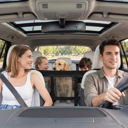 Dog Car Barrier For Sedans SUVs Trucks, Double-Layer Mesh, Easy Install
