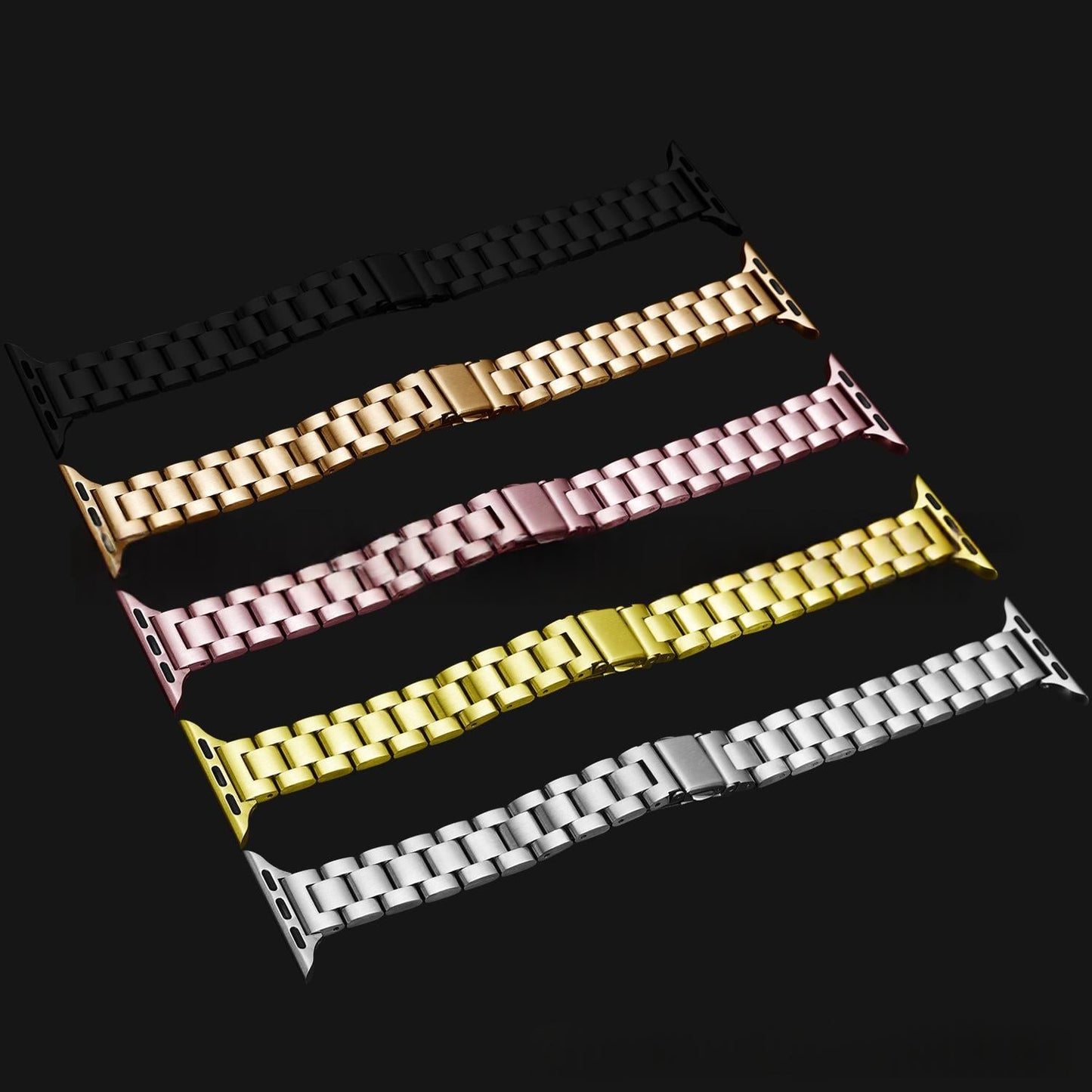 Womens Snakeskin-Style Stainless Steel Watch Band