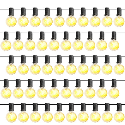 50FT Decorative Globe String Lights Outdoor Indoor 25Pcs Bulb Light Strings Fairy String Lamps for Garden Lawn Patio Cafe Party