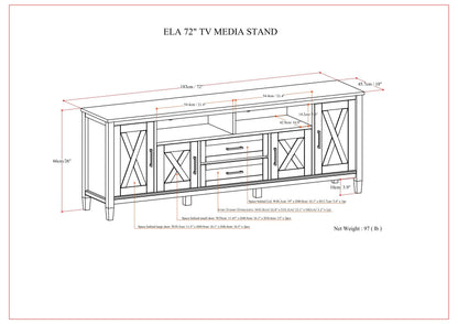 Ela - TV Media Stand - Smoky Brown