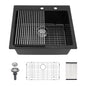 Quartz Kitchen Sink, Granite Composite, Drop In Sink With Durable Design