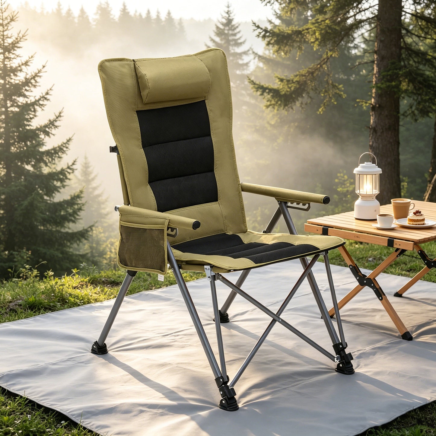 5-Position Adjustable Reclining Camping Chair