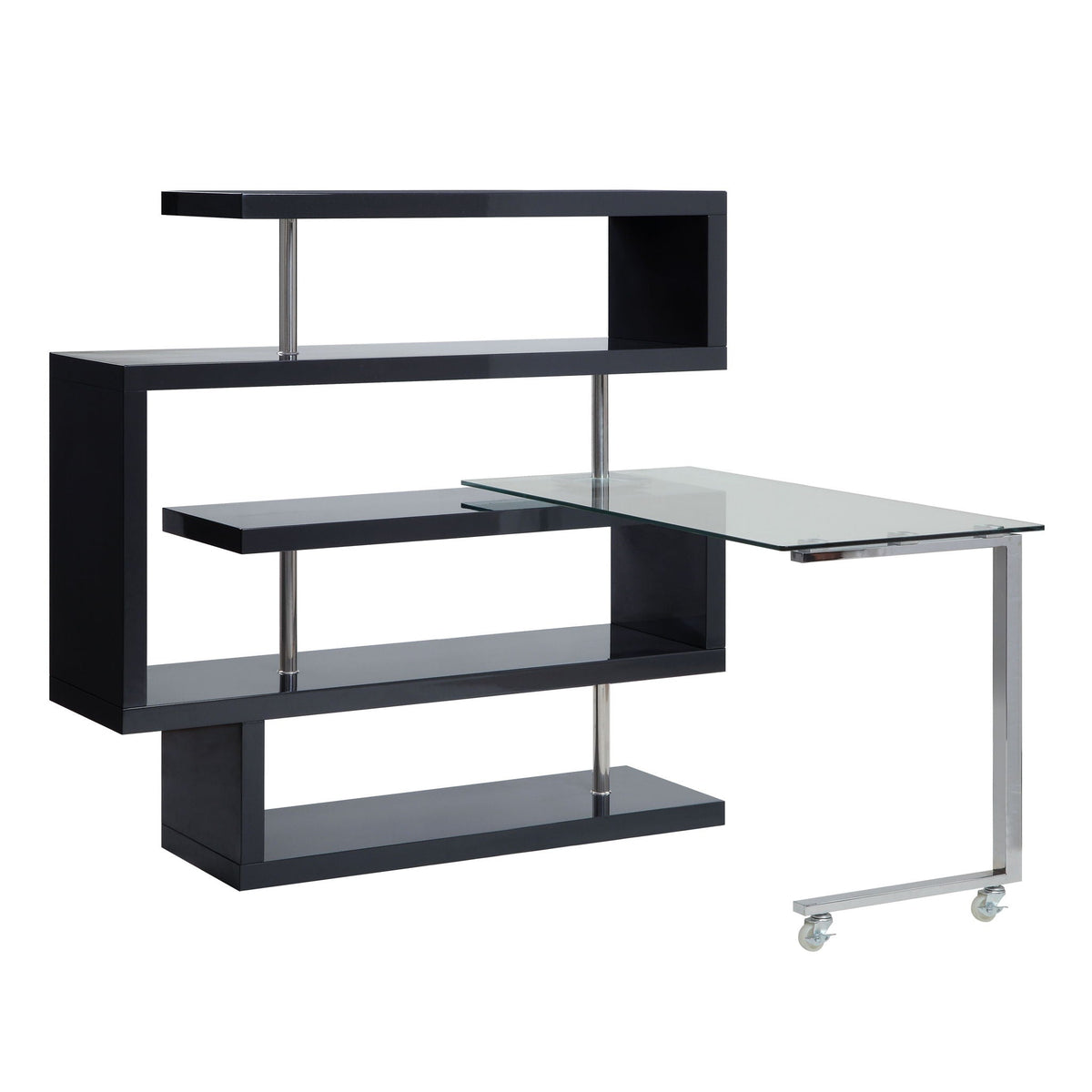 Buck II - Writing Desk With Bookshelf