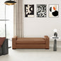 Stylish and Durable Brown Faux Leather Bench