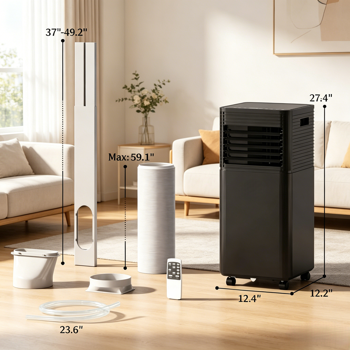 Mobile Air Conditioner with Wheels