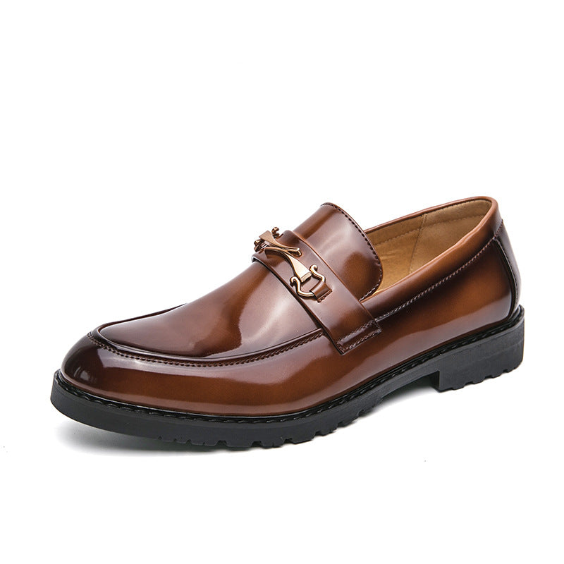 New-style Soft-leather Mens Shoes With A Glossy Finish For Foreign Trade