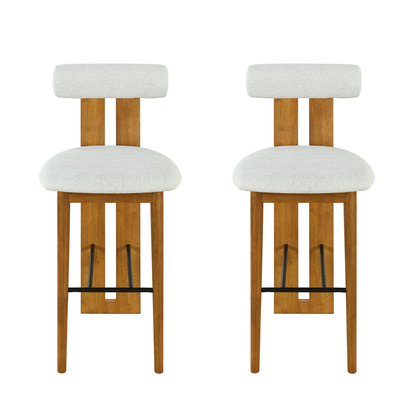 Renee Indoor Wooden Upholstered Barstool