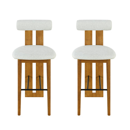 Renee Indoor Wooden Upholstered Barstool