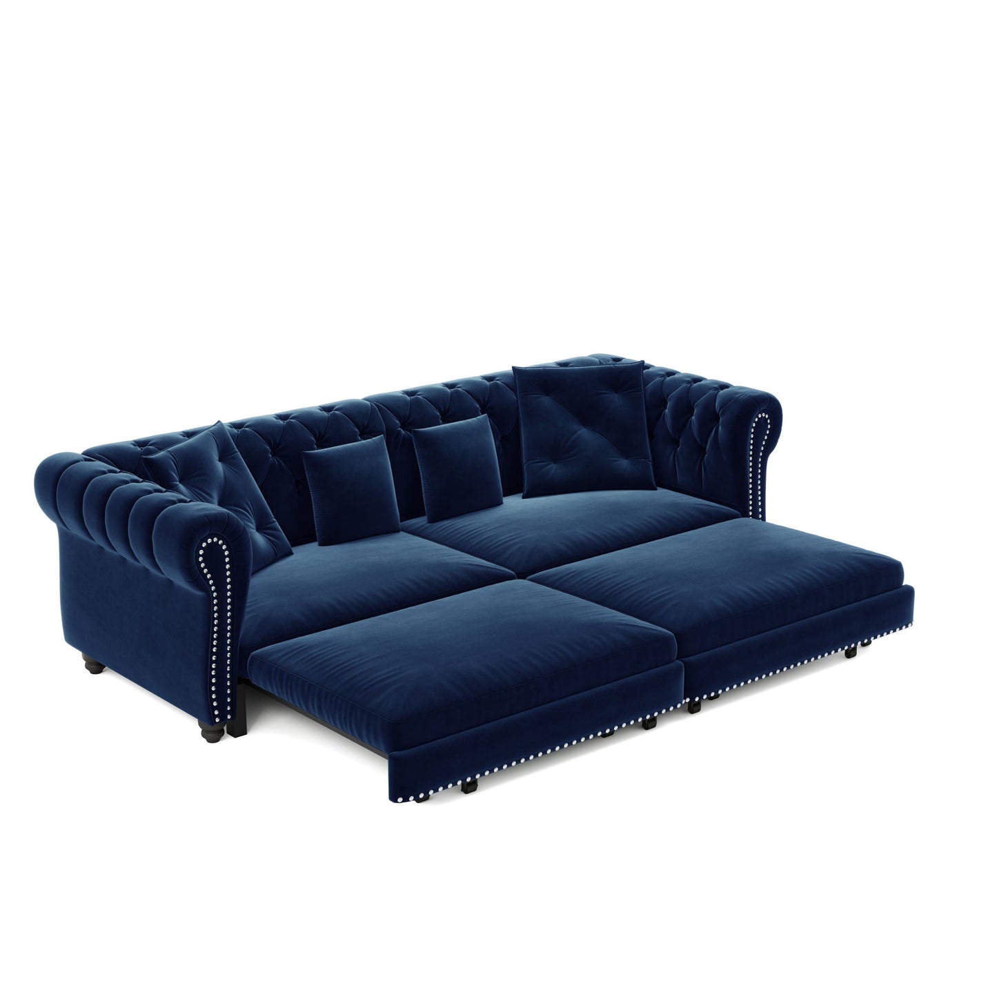 3 In 1 Pull Out Convertible Sleeper Sofa Bed, King Size, Chaise Lounge