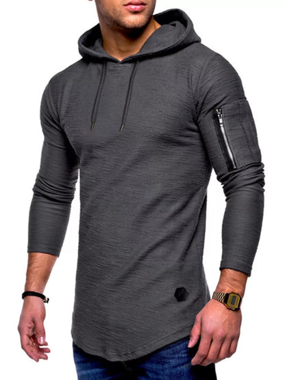 Men's Plus Size Casual Slim Fit Long Sleeve Hoodie