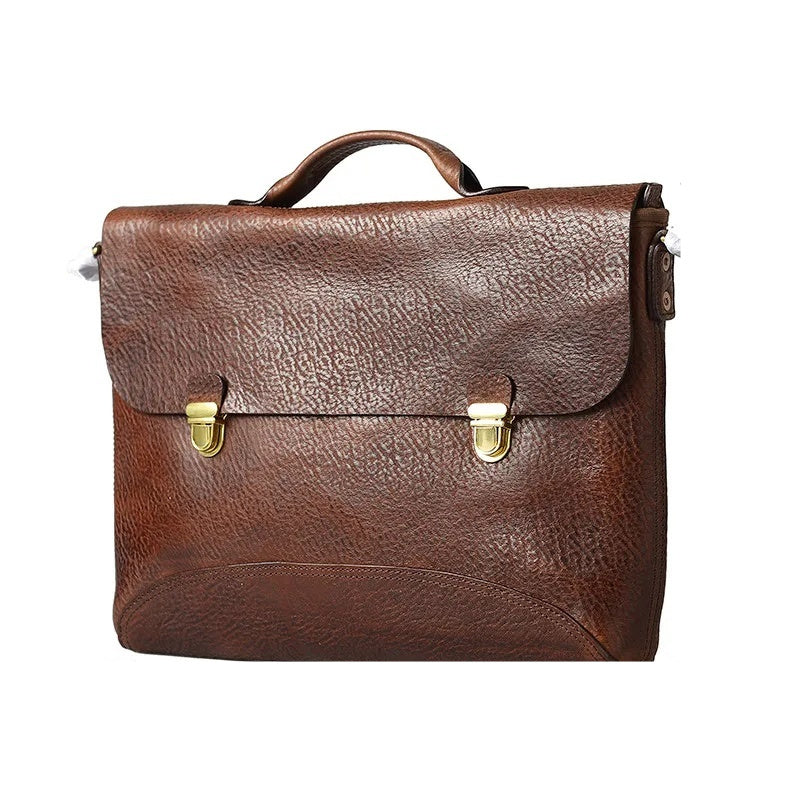Men's Genuine Leather Handmade Retro Handbag