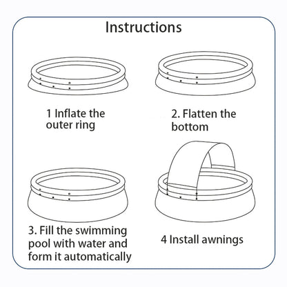 141.73in x 29.92in Outdoor Inflatable Swimming Pool