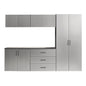Astro Series - Garage Cabinet Set B With Soft Closing Drawers - Metallic Gray